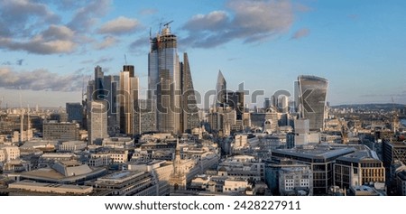 City of london panorama, london, england, united kingdom, europe