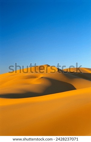 Dunes of the erg chebbi, sahara desert near merzouga, morocco, north africa