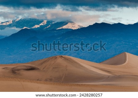 Stovepipe wells sand dunes, death valley national park, california, united states of america, north america Royalty-Free Stock Photo #2428280257