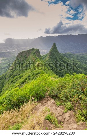 Three peaks trail, oahu island, hawaii, united states of america, north america Royalty-Free Stock Photo #2428298209