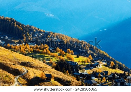 Village of riederalp, jungfrau-aletsch, unesco world heritage site, valais, swiss alps, switzerland, europe