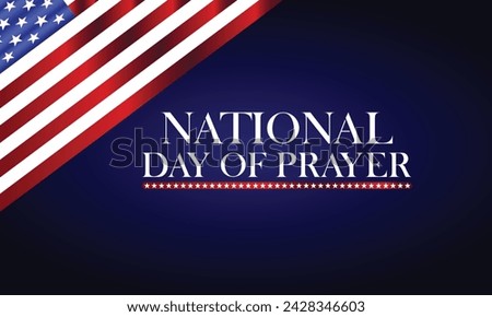 National Day Of Prayer Stylish Text With Usa Flag Design