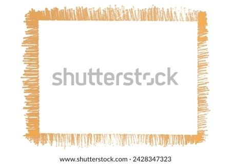 Orange frame isolated on white background