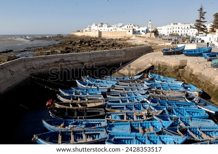 The old fishing port, essaouira, the historic city of mogador, morocco, north africa, africa Royalty-Free Stock Photo #2428353517