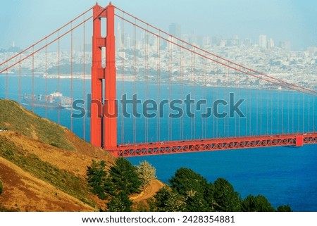 View of golden gate bridge, san francisco, california, united states of america, north america
