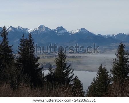 View of the Alps in Allgaeu in Germany Royalty-Free Stock Photo #2428365551