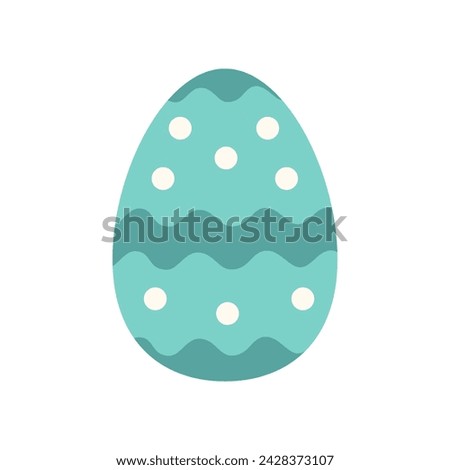 Cute easter egg flat illustration