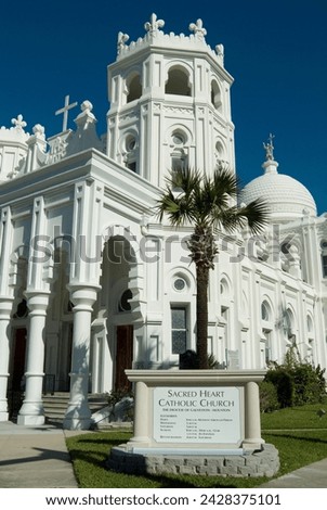 Sacred heart catholic church, historic district, galveston, texas, usa, north america Royalty-Free Stock Photo #2428375101