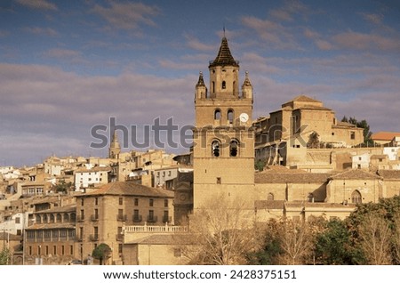 Churches and houses, la calahorra, la rioja, castile leon, spain, europe