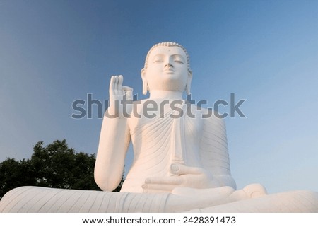 Great seated figure of the buddha, mihintale, sri lanka, asia