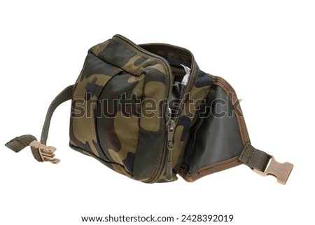 military medical bag isolated on white background