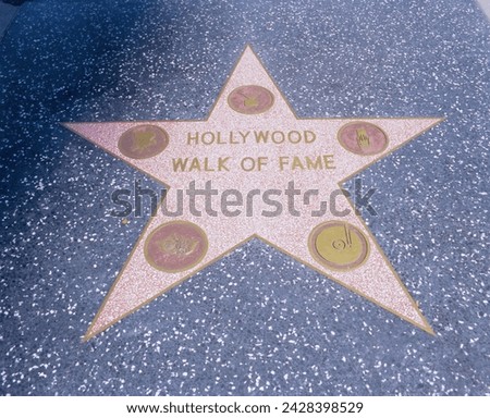 Walk of fame, hollywood boulevard, los angeles, california, usa, north america Royalty-Free Stock Photo #2428398529