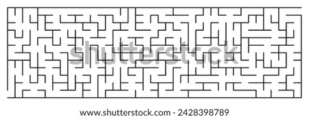 Rectangular maze 39x12 with Kruskals algorithm, black lines on white background