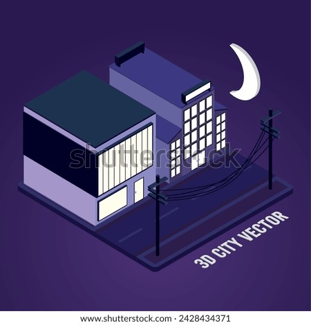 Isometric cityscape buildings Vector illustration