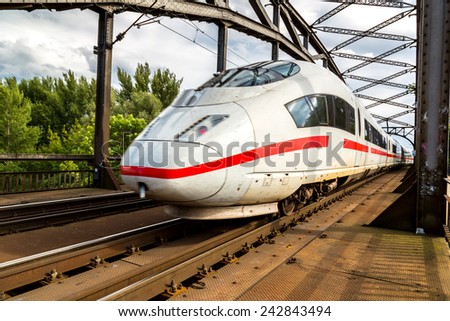  Express in Frankfurt, Germany in a summer day Royalty-Free Stock Photo #242843494