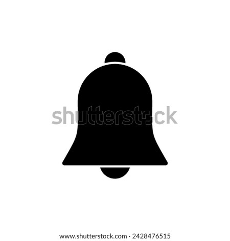 Bell Icon isolated on white background. Notification symbol. Bell vector icon