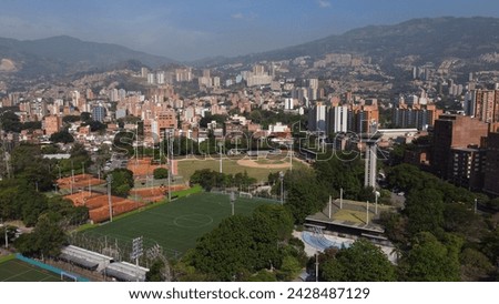 Panoramic photography over the city of Medellin