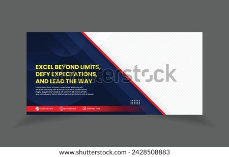 Corporate business banner design, horizontal advertising web banner template. Suitable for web, internet ads. Vector
