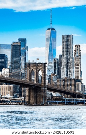 New York City Skyline - Brooklyn Bridge, Freedom Tower
