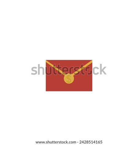 set of envelopes in Chinese New Year red illustration