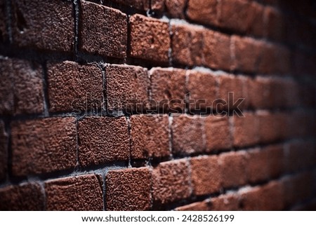 Textured Brick Wall Close-up with Shallow Depth Field