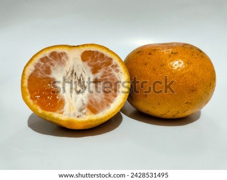 orange fruit isolated on a white background with clipping path and full depth of field