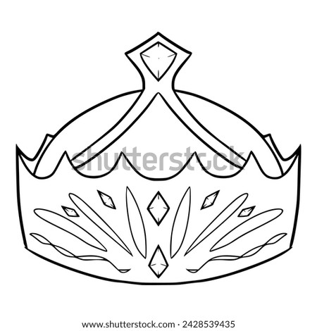 crown illustration sketch outline vector	