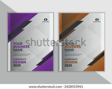Corporate and creative book cover design template.