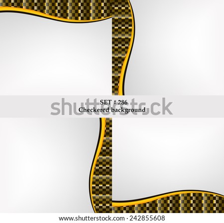 Set of checkered vector flag background. Sport wallpaper set eps10 