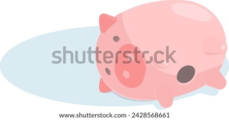Clip art of piggy bank of empty