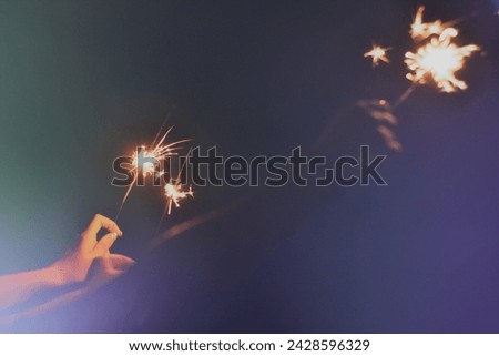 Close up of a shining sparkler