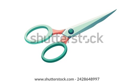 Scissors flat illustration on white background