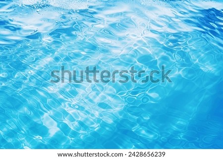 Processed collage of clean blue water texture. Background for banner, backdrop or texture for 3D mapping