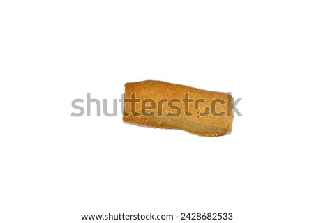 Plain Menen bakery, oriental crackers and cookies, usually baked plain or stuffed with tamr, Ajwa or dates, Arabic Egyptian oriental cuisine of cookies, consumed as a snack with a drink like tea Royalty-Free Stock Photo #2428682533
