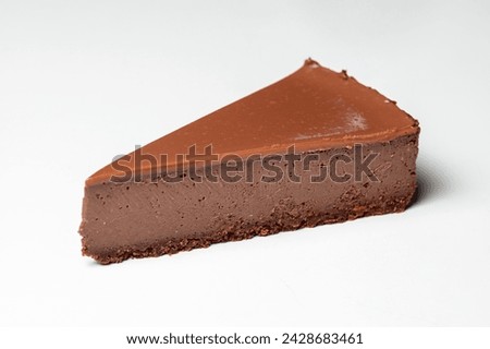 Piece of chocolate cake in isolated