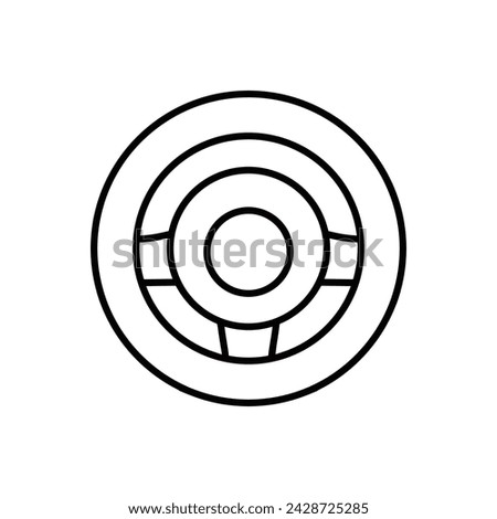 Steering Wheel icon vector. Machine control illustration sign. Steer symbol or logo.