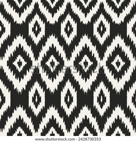 White black square element carpet , Drawing beautiful textile ornamental ogee endless ornament seamless trendy endless pattern illustration stripe vector print ethnicity botanical fashion colorful Royalty-Free Stock Photo #2428730353