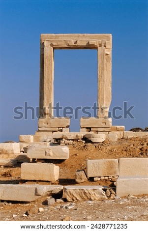 Temple of apollo, naxos, cyclades islands, greece, europe