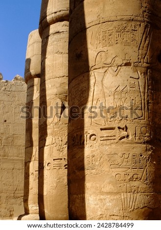 Great hypostyle hall, karnak temple, luxor, egypt Royalty-Free Stock Photo #2428784499
