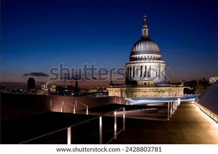 A view of the london skyline and st. paul's cathedral from the roof terrace at one new change, london, england, united kingdom, europe