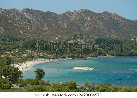 The plage de la roya near st. florent in the nebbio region of corsica, france, mediterranean, europe