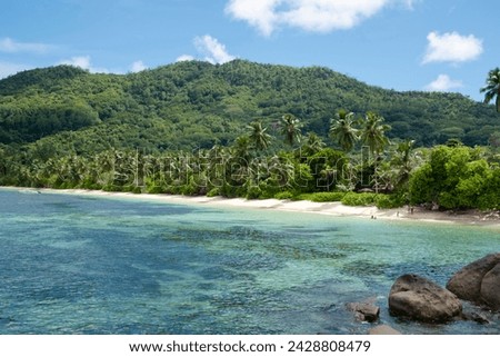 Anse marie-louise on the southeast coast of mahe, seychelles, indian ocean, africa