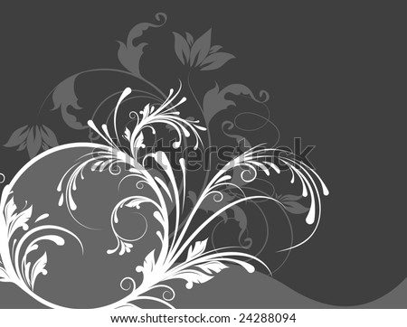 Floral abstract banner. Vector illustration for design.