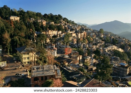 Gangtok in the early morning, sikkim, india, asia