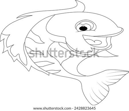 Fish coloring page for kids