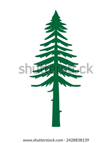 Simple Green Pine Tree Icon