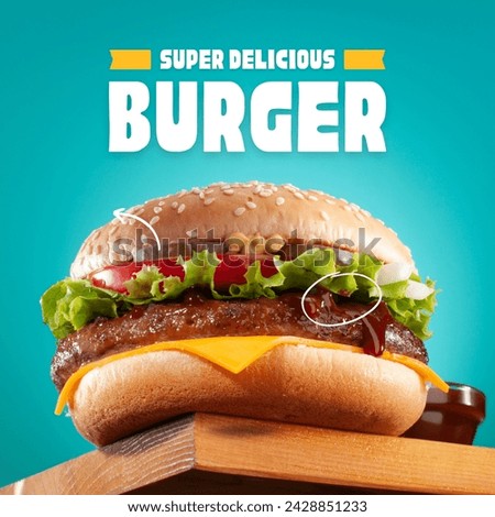 Burger Food Sale Promotion Instagram Post