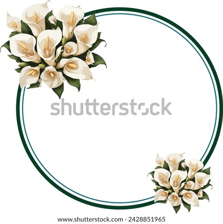 Calla Lily flower frame clip art