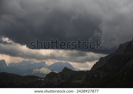 nature sceneries along the Viel del Pan mountain path, Dolomites, Val di Fassa, Italy