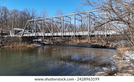 Indian Mill Bridge during winter